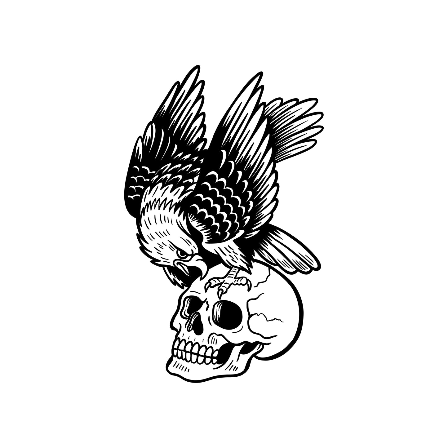 Eagle with skull